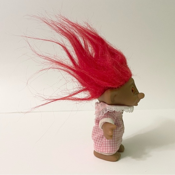 Ace Novelty Troll Doll with Red Hair Jewel and Pink Outfit - Picture 9 of 16